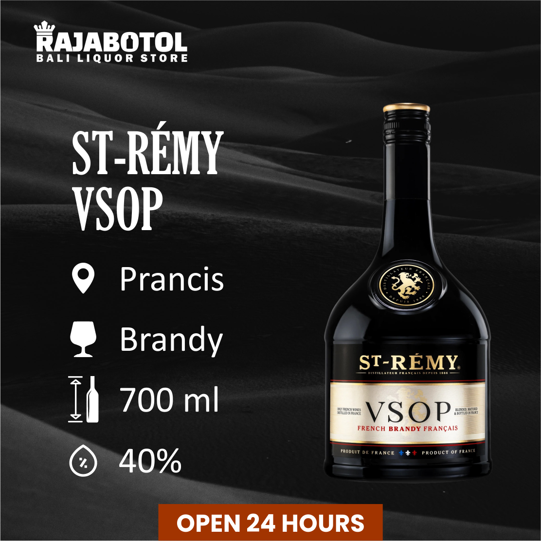 Selling Quality St Remy VSOP in Bali, Enjoy a Romantic Night Without Hassle
