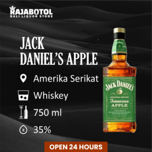 Bali Nights in a Sip Buy JACK DANIELS WHISKEY APPLE 750ML with Delivery from Raja Botol Bali