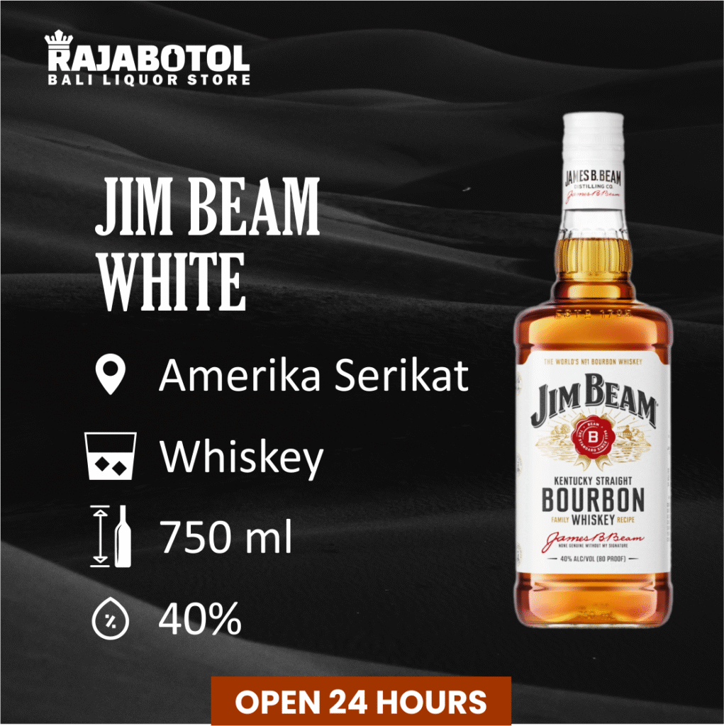 Elevate Your Evenings with Jim Beam White Bourbon 700ml from Raja Botol Bali