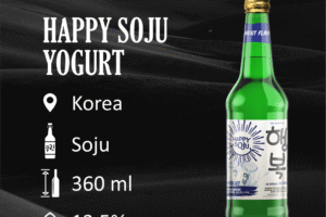 Delight in the Creamy Tang: HAPPY SOJU 360ML YOGURT